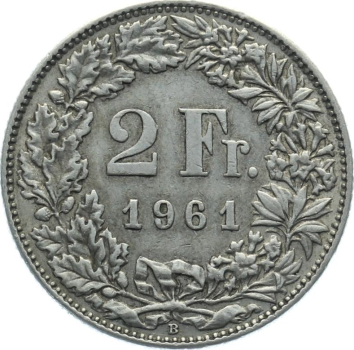 2 Franken 1961 B